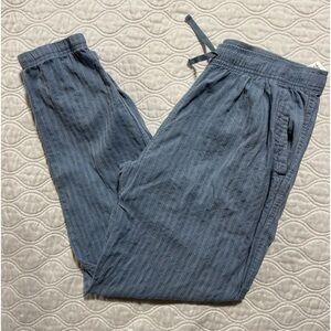 Patagonia Cotton Hemp Blend Joggers Blue Pinstripe Small